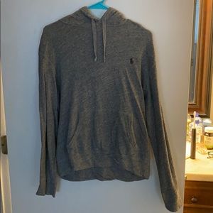 A gray, medium RL Polo hoodie